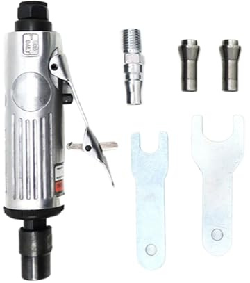 Dewireaey Máquina De Pulido - Pulidora Neumática De Acero Inoxidable Para Carpintería Y Metal | Amoladora Y Pulidora Compacta Para Metal, Ruedas, Soldadura Y Detalles De Coche