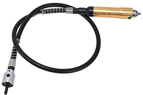 Telituny Flex - Eje de extensión de 0,3 - 6,5 mm, eje flexible para herramientas giratorias, casquillo de taladro flexible de 10.000 rpm con mango ergonómico, para grabado, pulido,