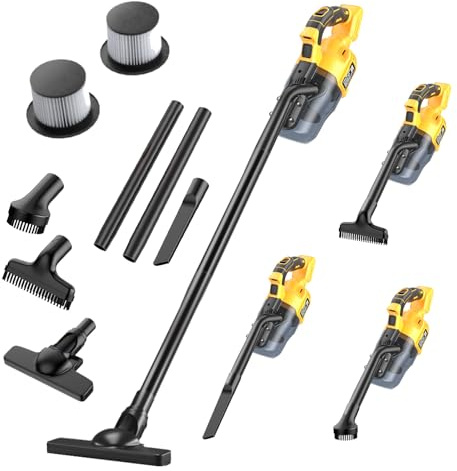 Gruecoinno Cordless Vacuum Cleaner for Dewalt 18V Battery, 500W Handheld Vacuum Cleaner with Washable Filter, Portable Stick Vacuum for Floor Carpet Car Hardwood Pet Hair Home(Battery Not Included)
