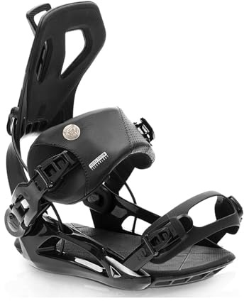 NFEKLFI Fijaciones Snowboard Fijaciones de Snowboard Step-In Hombre Mujer 3D Highback Absorción Impactos Freestyle All-Mountain Entrada rápida(Black)