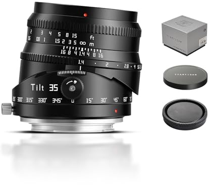 TTARTISAN Inclinación de 35 mm f/1.4 para E-Mount APS-C Enfoque Manual Objetivo Prime (Montura E)