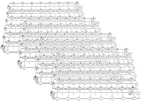 Hemobllo Grille en Plastique Blanc 4 Pièces pour Fontaine de Bassin Extérieur Supporte Les Pierres Usage Extérieur pour Projet D'aménagement Paysager Aquatique