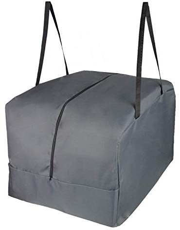 freigarten.de Aufbewahrungstasche/Cover für Loungekissen | Grau | 80 x 80 x 60 cm Schutzhülle Semi-Wasserabweisend | 100% Polyester PVC - Beschichtung | für Outdoor Garten Möbel (Anthrazit)