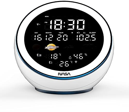 NASA WSP1500 Wetterstation mit Bluetooth-Lautsprecher - Weiß