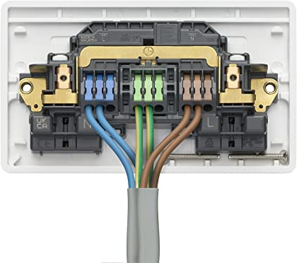 MK Electric Rapid Fix Screwless Termination Double Socket, White Moulded, 2G 13 Amp K2747STWHI