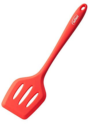 INOXIBAR ESPATULA RANURADA Silicona ROJA 30,6CM