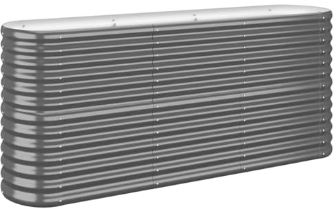 vidaXL Garden Raised Bed Galvanised Steel 152x40x68 cm Anthracite