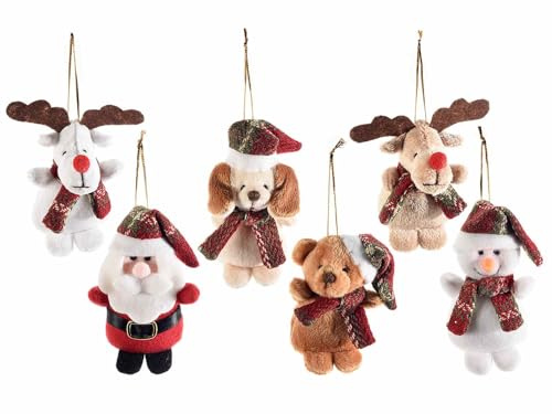 Gruppo Maruccia - Personaggi Natalizi da Appendere - Addobbi per Albero, Casa, Vetrine - Idea Regalo - Set da 12 Pezzi