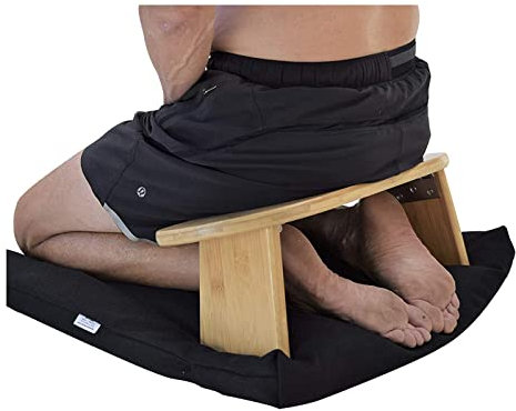 Samnuerly Bambus-Meditationsbank, Bester ergonomischer Holzstuhl, Perfekter niedriger Sitz für Meditationen, Yoga, Gebete und Kinder, kein Kissen erforderlich