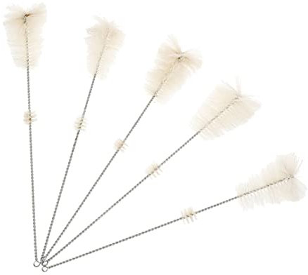 minkissy Sets Glass Tube Cleaner Brush Long Straw Brush Non-scratch for Scientific Lab Pcs