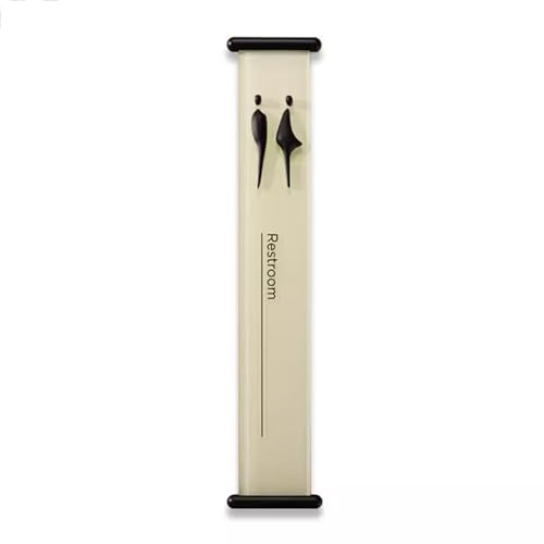 Toilettentürschild, Toilettenschild, Toilettentürschilder, Badezimmerschilder for Männer und Frauen aus gebürstetem Aluminium, 60 x 12 cm, Toilettentür- oder Wanddekorschild, for Büro oder Geschäft un