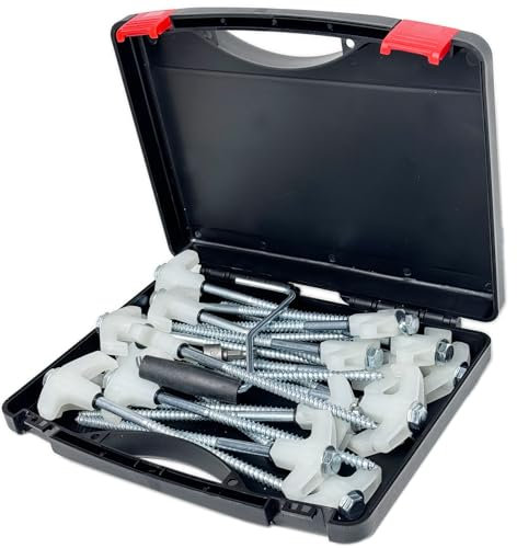 20PCS Screw in Tent Stakes, Glow in The Dark Heavy Duty Steel Tent Pegs with a Hex Head Adapter, a Pull Hook and a Convenient Carry Case