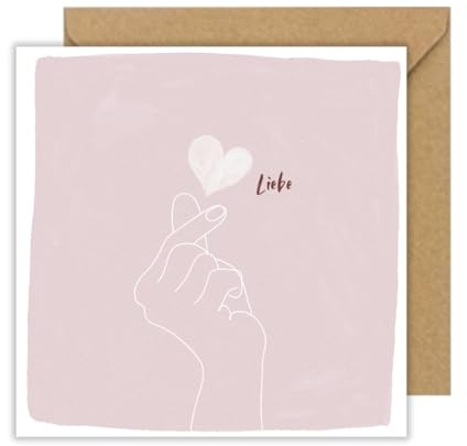 Generisch Premium Grußkarte Liebe für Valentinstag, Hochzeit, Muttertag, Frau, Freundin - romantisches Design, quadratisch mit Umschlag, für Liebesgrüße und zum Danke sagen