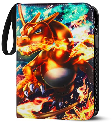 LYAILOOGXL Pokémon Sammelalbum 900 Karten - Wasserdichtes | 9 Fächer/Seite,PU-Leder mit Reißverschluss – PVC-frei, schützt vor Feuchtigkeit & Staub. Für Kinder & Sammler ab 6 Jahren