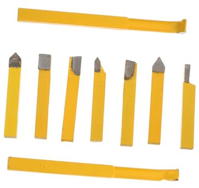 Holibanna Juego De Portaherramientas De Torno Metal Accesorios Mini Torno Herramienta De Corte Carburo Broca Herramientas Maquinista Aleación Amarilla 8x8mm