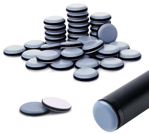 CPYJW 24 Stück Möbelgleiter, Runde, Grau, Kunststoff, Selbstklebend, Für Schwere Möbel, Stuhlbeinschoner, Außenbereich, Bodenschoner, Für Stühle, Fliese, Hartholz, Laminat