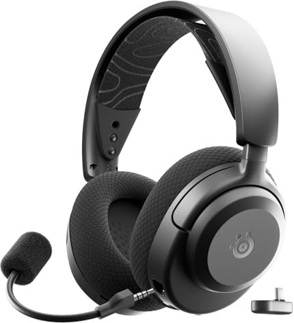 SteelSeries Arctis Nova 3X Wireless Gaming-Headset – App-Steuerung – 40 Std. Akku – Neodym-Magnet-Treiber – 2,4 GHz/Bluetooth – Abnehmbares Mikrofon – Xbox, PS5, PC, Switch, Mobilgeräte - Schwarz