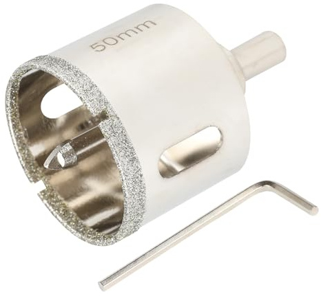 SUQIN Fliesenbohre Diamant Lochsäge 50mm Mit Zentrierbohrer Glasbohrer Diamant Kernlochbohrer für Glas, Fliesen, Porzellan, Keramik, Quarzit, Marmor Zum Bohren