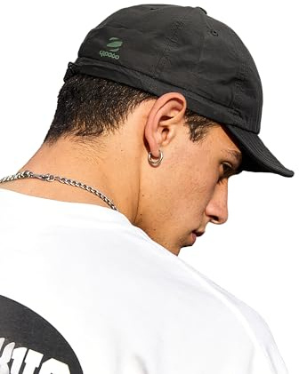 Clakllie Short Brim Cap for Men 6 Panel Baseball Cap Unstructured Dad Hat Casual Short Peak Cap Polo Style Running Hat
