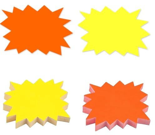 JYNXOR 200 Piezas Etiquetas de Precio Fluorescentes, Etiquetas de Precio, Etiquetas de Venta en Blanco, Etiquetas de Precio de Venta Signos de Venta, Etiquetadora Precios, para Tiendas Minoristas