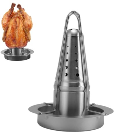 Kukyller Poulet Roaster, Bière en Acier Inoxydable Peut Support de Poulet Vertical Poultry Dinde Debout avec Bol pour Gril