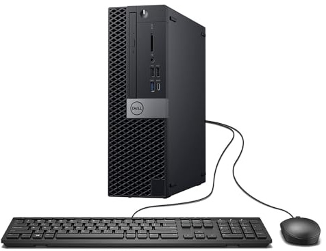 Dell Optiplex 7070 SFF Ordinateur de bureau Intel Core i5-8500, 8 Go de RAM, SSD 256 Go, WiFi, Bluetooth, clavier QWERTY américain, Windows 11 Pro (reconditionné)