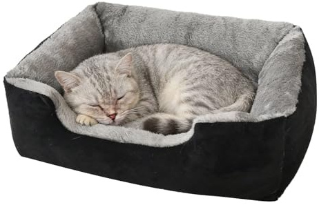 bayicie Letto rettangolare per animali domestici, comodo divano ortopedico per gatti, letto calmante per cani e gatti, disponibile in varie misure e colori