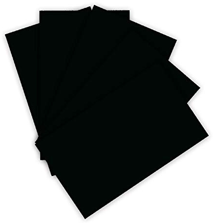 folia 6122/4/90 - Tonkarton 220 g/m², Bastelkarton in schwarz, DIN A4, 100 Blatt, als Grundlage für zahlreiche Bastelarbeiten