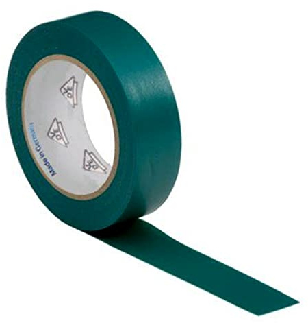 CABLEPELADO Isolierband für elektrische Installationen - Klebeband - Elektrisches Klebeband - selbstklebend und robust zum Schutz - 19 mm x 20 m - Grün