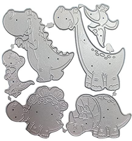 PHILSP Schneiden Stempel Dinosaurier Metall Schneiden stirbt Schablone Scrapbooking DIY Album Stempel Papier Karte Form Präge Dekor Silber