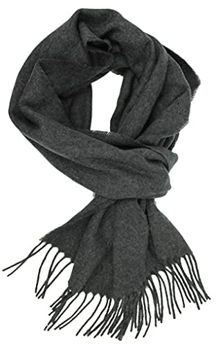 Rotfuchs Schal Herrenschal Damenschal Winterschal Unisex einfarbig weich und anschmiegsam ((L X B) 180 x 28 cm, anthrazit)