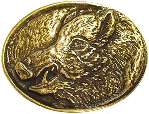 BELTINGER Gürtelschnalle Wildschweinkopf 4,0 cm | Buckle Wechselschließe Gürtelschließe 40mm Massiv | für Jagd-Outfit