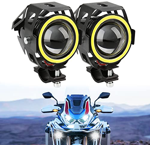 DREAMIZER Fari Moto Faretto Anteriore, 12V 24V Motociclo del LED Fendinebbia Fari Moto Ausiliari del Luce compatibile con R1200GS 1200XRT Touring ATV UTV Off Road, Buggy, Sand Rail