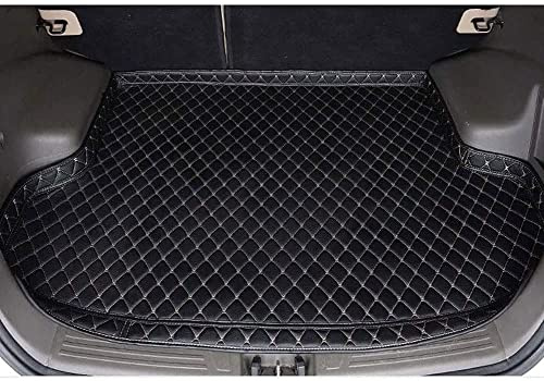 RENDE Leder Kofferraummatte Kofferraumwanne für Mercedes-Benz GLC SUV (X253) 2016 2017 2018 2019 2020 2021,rutschfest Kofferraum Schutzmatte,Kofferraumschutz Autozubehör,A/Blackbeige