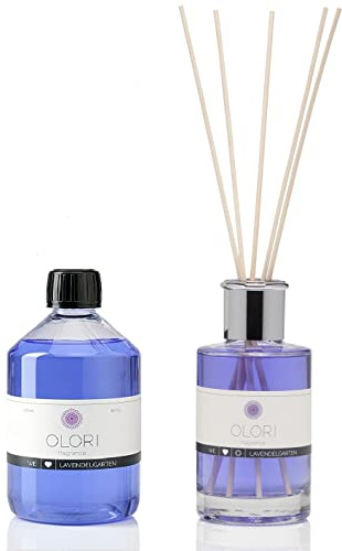 Duftöl Lavendel Kombi I Diffuser mit Stäbchen I Raumduft mit ätherischen Ölen I blumig I 200 ml + 500 ml