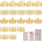 Fyihoxi Juego de 20 coronas de papel doradas, coronas de cumpleaños, coronas para manualidades, cumpleaños infantiles, con piedras preciosas, autoadhesivas y pegatinas, para niños, adultos, fiestas de