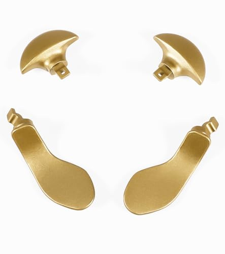 Ceozon Back Paddles for Ps5 Edge Controller Replacement Accessories 4 PCS Metal Back Buttons Paddle Gold