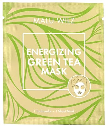 Malu Wilz Energizing Green Tea Mask I Feuchtigkeits Gesichtsmaske für Damen I Gesichtspflege gegen trockene Haut mit viel Hyaluronsäure und grünem Tee