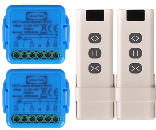Cloud Even WiFi-Rollladenschalter mit RF-Fernbedienung, WLAN-Schaltermodul für elektrische Rollläden, kompatibel mit Alexa und Google Home, Tuya/Smartlife App (2)