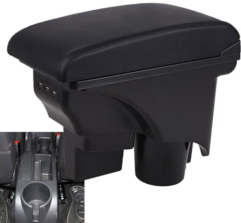 OTYKPXNV Auto Armlehne Box Für VW Scirocco Sagitar Golf 6 Golf 5 Mk6 MK5 Jetta 5, Zwischen Autositz Organizer Getränkehalter Aufbewahrungsbox Mittelkonsole Taschentuch,02-B2 Black line Corium
