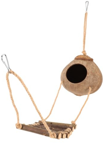 CIYODO Abri pour Lézards en Bois Léger, Cachette et Grotte Ornementale pour Reptiles, Accessoire Terrarium pour Tortues et Paysage Captivant