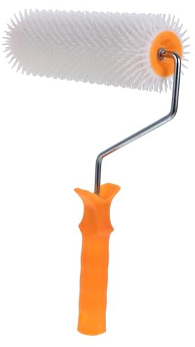 WATIIFUFU Stachelwalze Estrich Bodenwalze Selbstnivellierend Pvc Stachelrolle 23cm Mit Aufhängegriff Für Entlüftung Und Blasenentfernung