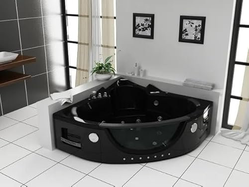 Bagno Italia Vasca idromassaggio nera 152x152 cm FULL OPTIONAL 28 getti bluetooth cromoterapia e riscaldatore