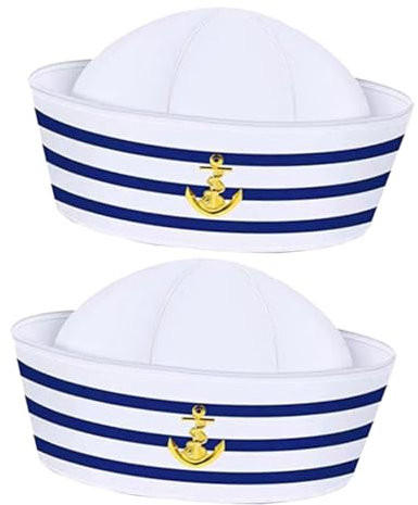 SOIMISS 2St Matrosenhut hutschachtel caps matrosen hut mützen the hat marineblauer Bootshut Hüte für Männer Kapitänsmützen für Partydekor Kapitänsmütze Kostüm Polyester (Polyesterfaser)