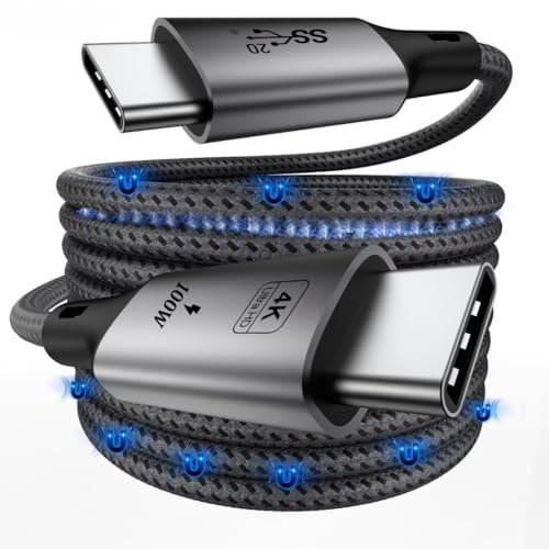 Ultipro Max Cable USB-C Magnetico de 1.5 Metros Super Rapido, 3.2 4k 20Gbps 100w, Resistente y Ultra Rapido. (3.2 4k 20Gbps 100w, NEGRO, 1.5 METROS)