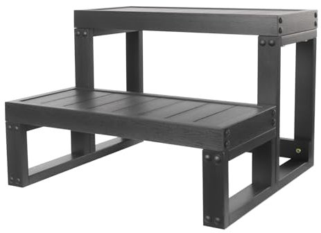 Escalier de spa universel pour l'intérieur et l'extérieur - Convient à toutes les formes de jacuzzi - Résistant aux rayures - 60 x 54 x 42 cm - Marches de spa pour spa rond ou droit - Marches