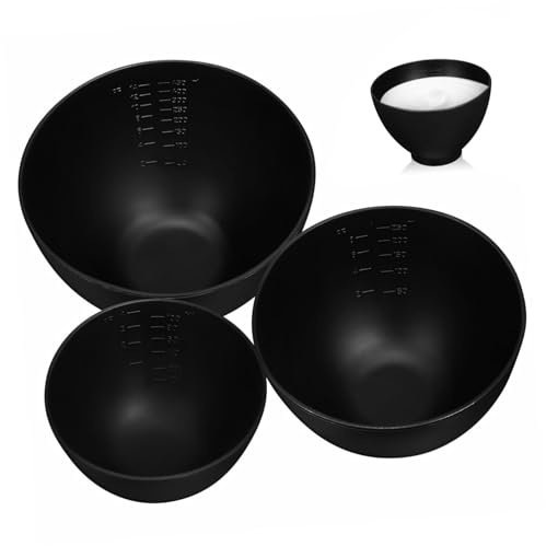 Beavorty Cuencos de Silicona para Mezclar Mascarillas Faciales 3 Piezas, Fáciles de Lavar, Multipropósito, Ideales para Uso en Casa y Cuidado Piel