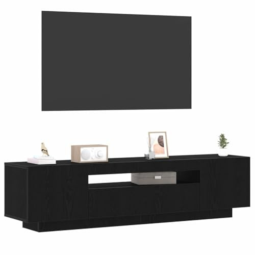 vidaXL Mobile TV Nero 160 x 35 x 40 cm Legno Multistrato, Mobile TV Rettangolare, Elegante Design Minimalista, Stile Basso, per Uso Interno