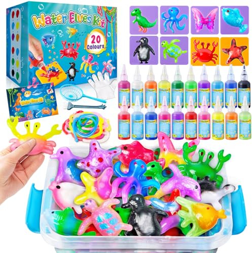 JOPSHEEN Magic Water Elf Kit - 20 Colours Aqua Fairy Water Pets - Squishy Maker Crafts Birthday Gifts for Boys and Girls