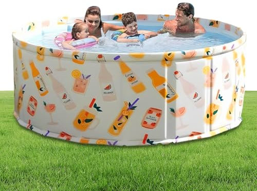 Zestivra Piscine de bain pliable non gonflable de 45 cm de haut – Fournitures de jeu d'eau portable d'intérieur et d'extérieur pour balcon, pelouse, salle de bain, terrasse, ferme, jardin, garage
